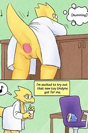 Alphys Lounging Around