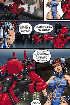 Deadpool and Chun-Li: Lusty Weapons
