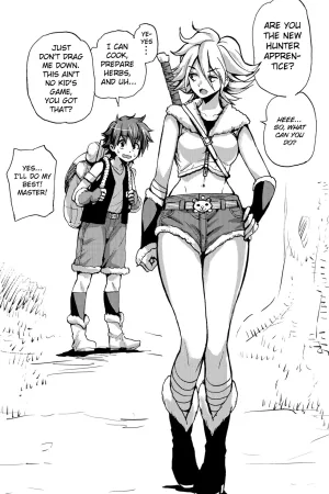 Hunter Onee-san to Minarai Shounen (Oneshota) 4-koma