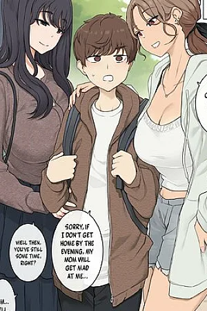 Megutai Choushin Onee-san-tachi ni Ryousoku kara Press Sarete Nigerarenai Sex | Sex Where I'm Sandwiched Between Tall, Busty Onee-sans and Unable to Escape