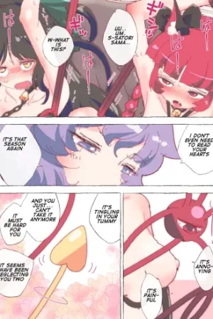 Orin and Okuu can't hold back and cum all over the place while being trained by Satori-sama