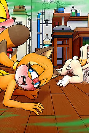 Tails Having Fun With Marine, Cream And Milla